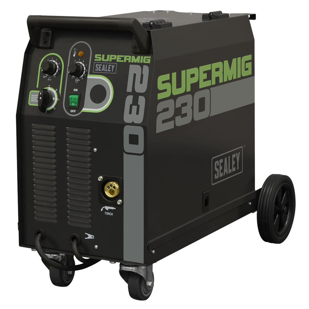 Professional Gas/Gasless MIG Welder with Binzel® Euro Torch 230A 230V SUPERMIG230