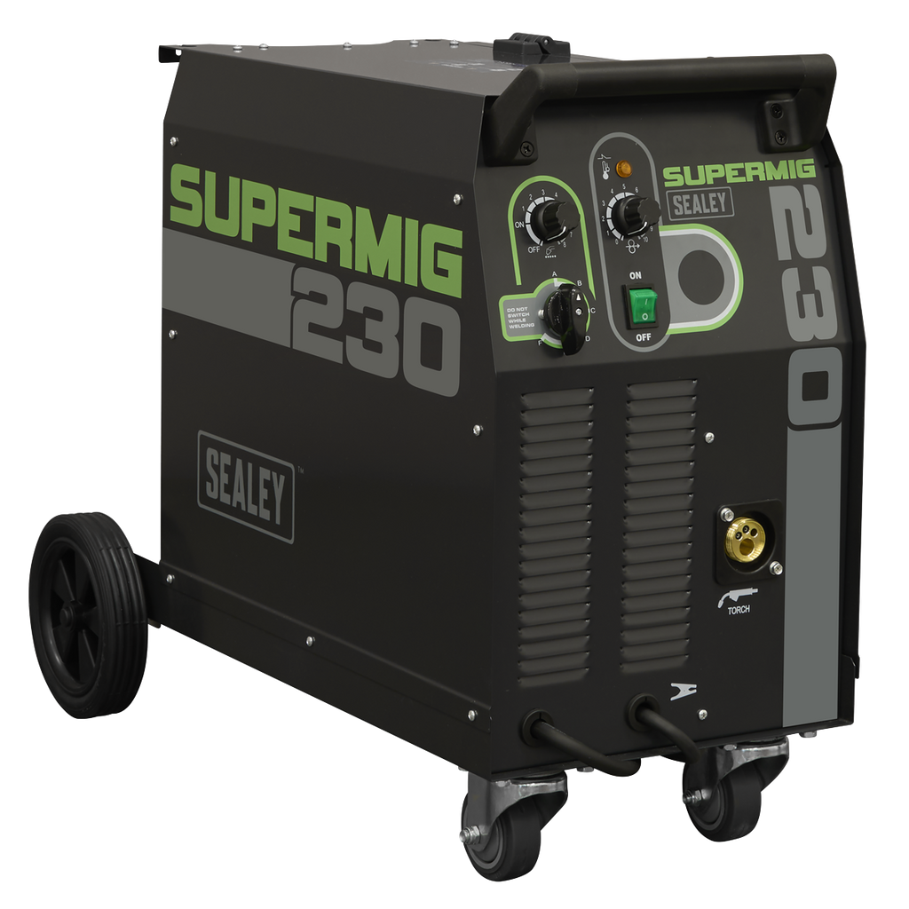 Professional Gas/Gasless MIG Welder with Binzel® Euro Torch 230A 230V SUPERMIG230