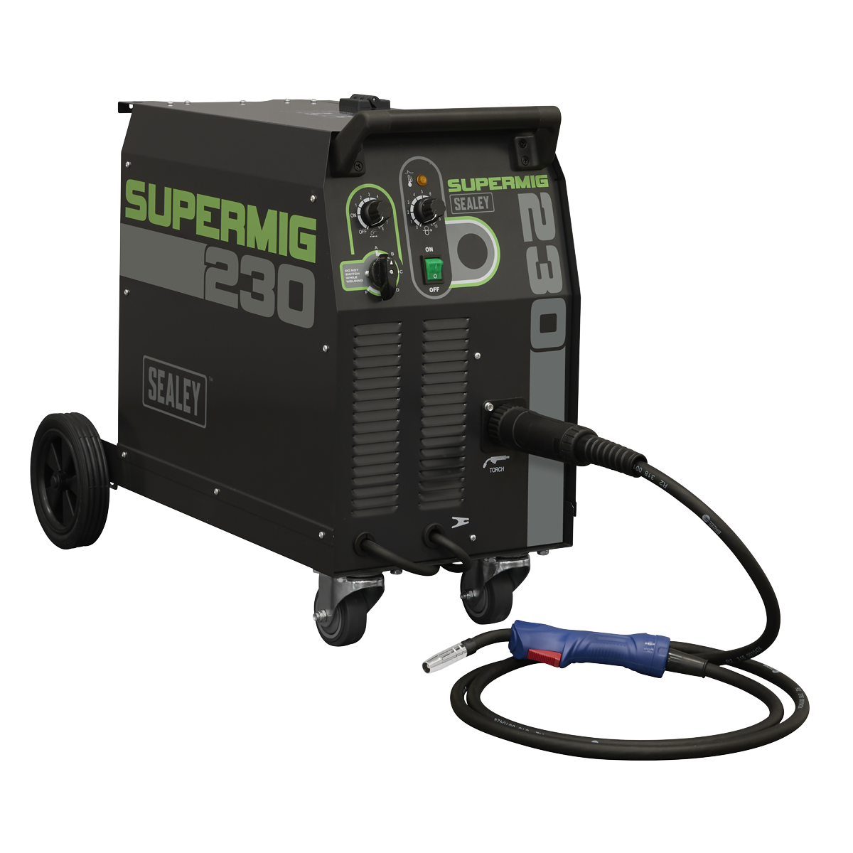 Professional Gas/Gasless MIG Welder with Binzel® Euro Torch 230A 230V SUPERMIG230