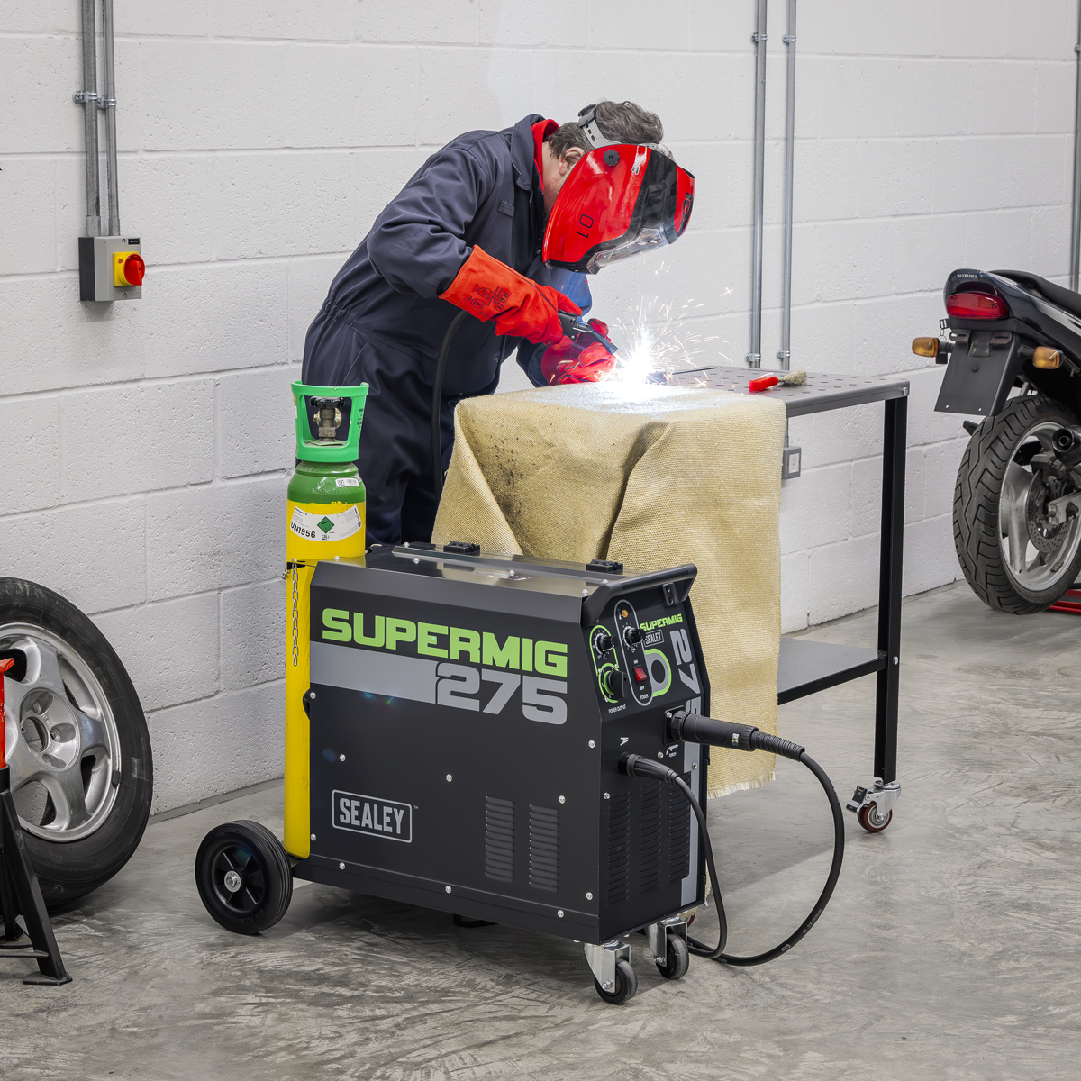 Professional Gas/Gasless MIG Welder with Binzel® Euro Torch 270A 230V SUPERMIG275