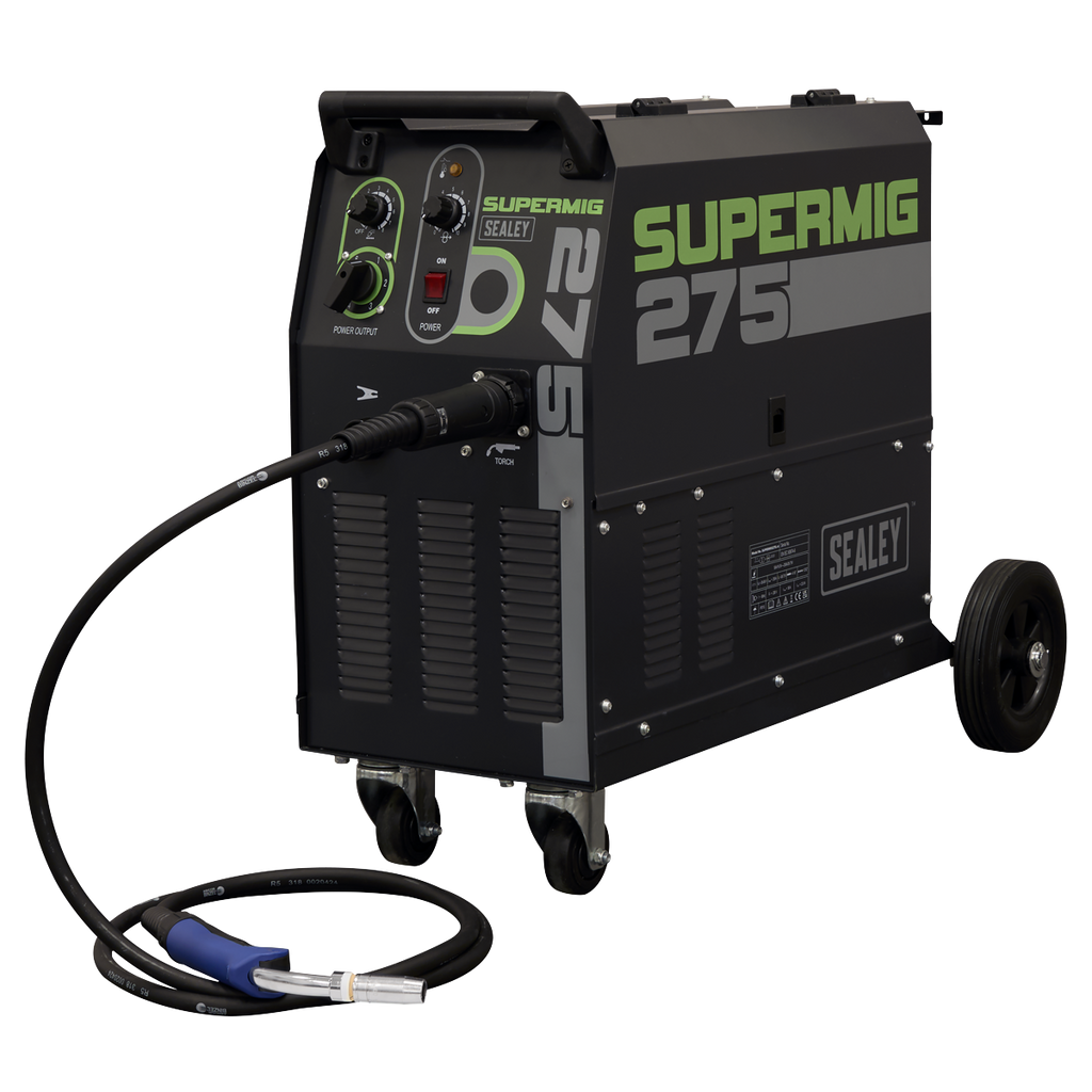 Professional Gas/Gasless MIG Welder with Binzel® Euro Torch 270A 230V SUPERMIG275