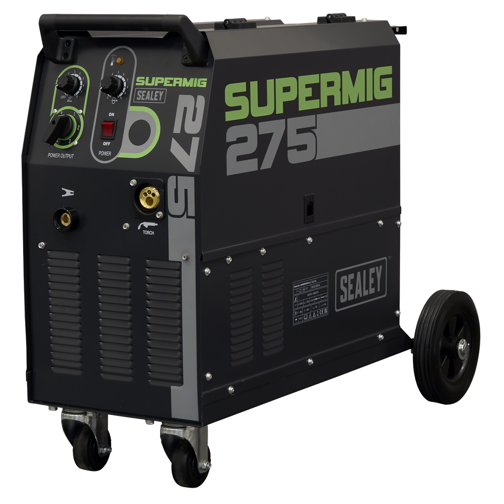 Professional Gas/Gasless MIG Welder with Binzel® Euro Torch 270A 230V SUPERMIG275