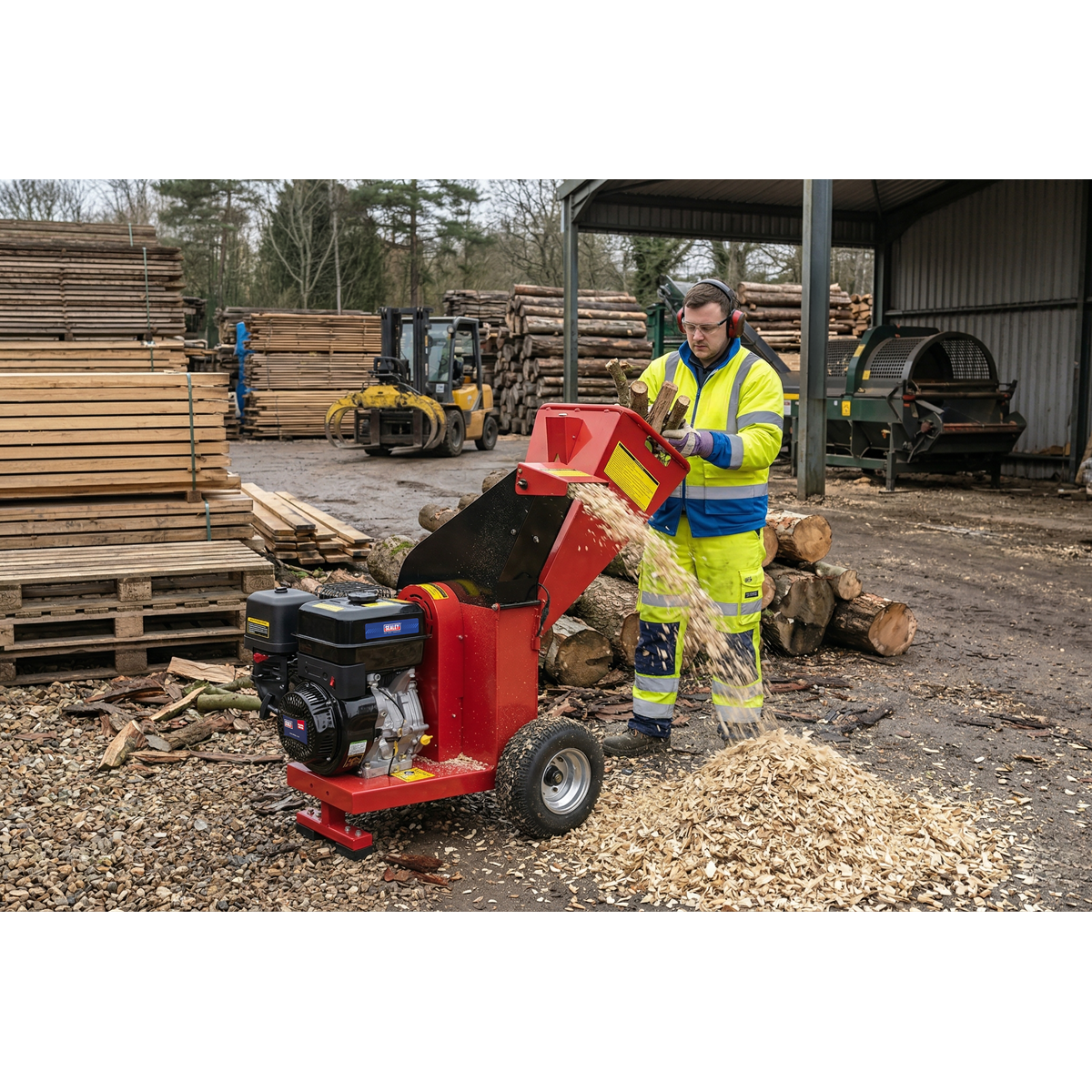 420cc 15hp Wood Chipper 100mm Capacity SWC420