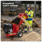 420cc 15hp Wood Chipper 100mm Capacity SWC420