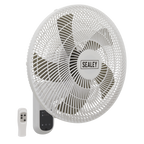 16" Wall Fan with Remote Control 3-Speed 230V SWF16WR