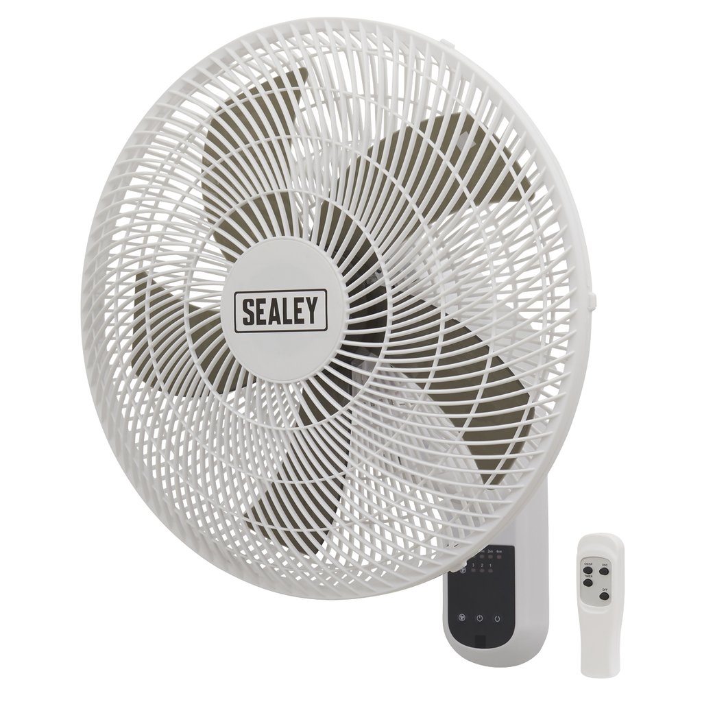 16" Wall Fan with Remote Control 3-Speed 230V SWF16WR