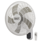 16" Wall Fan with Remote Control 3-Speed 230V SWF16WR
