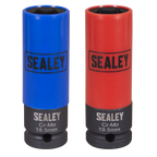 Alloy Wheel Impact Socket Set 1/2"Sq Drive 2pc SX01819