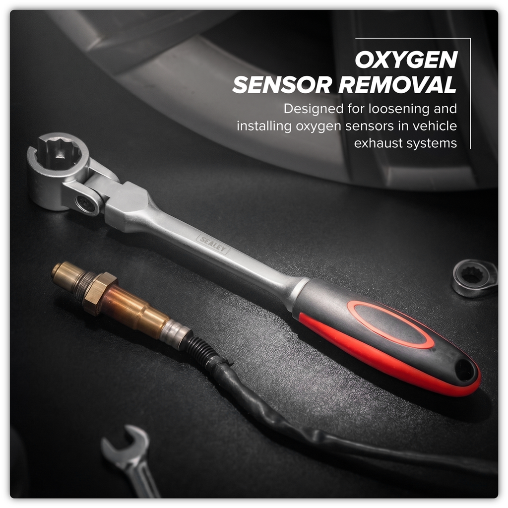 Oxygen Sensor Wrench with 22mm Hex & 24mm 12-Point Head SX0223