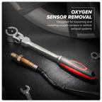 Oxygen Sensor Wrench with 22mm Hex & 24mm 12-Point Head SX0223