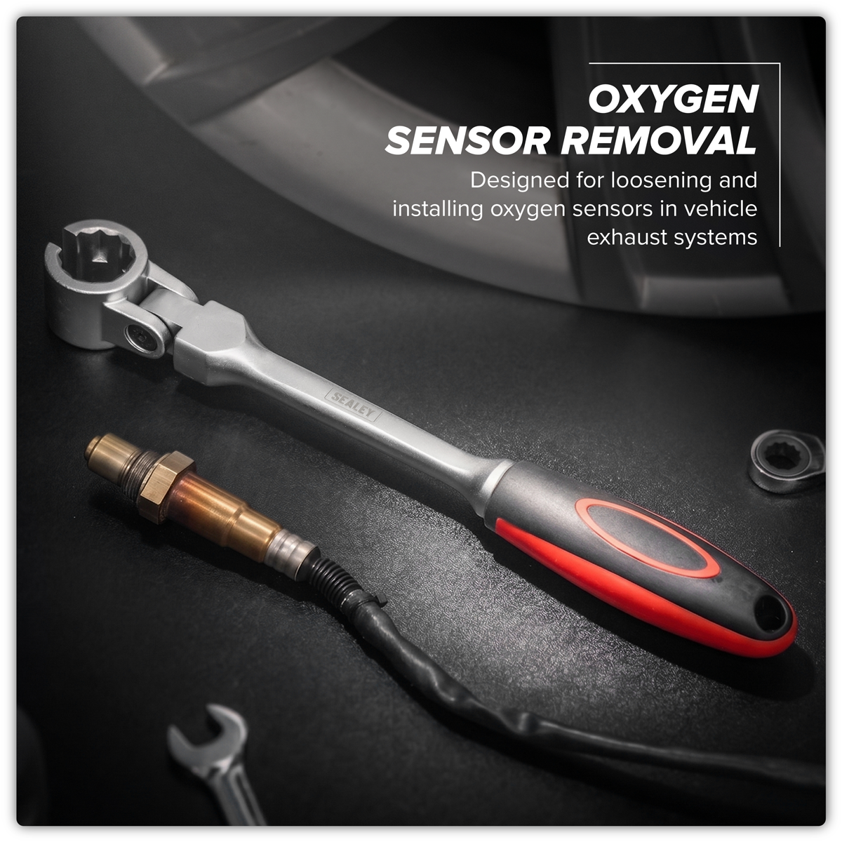 Oxygen Sensor Wrench with 22mm Hex & 24mm 12-Point Head SX0223