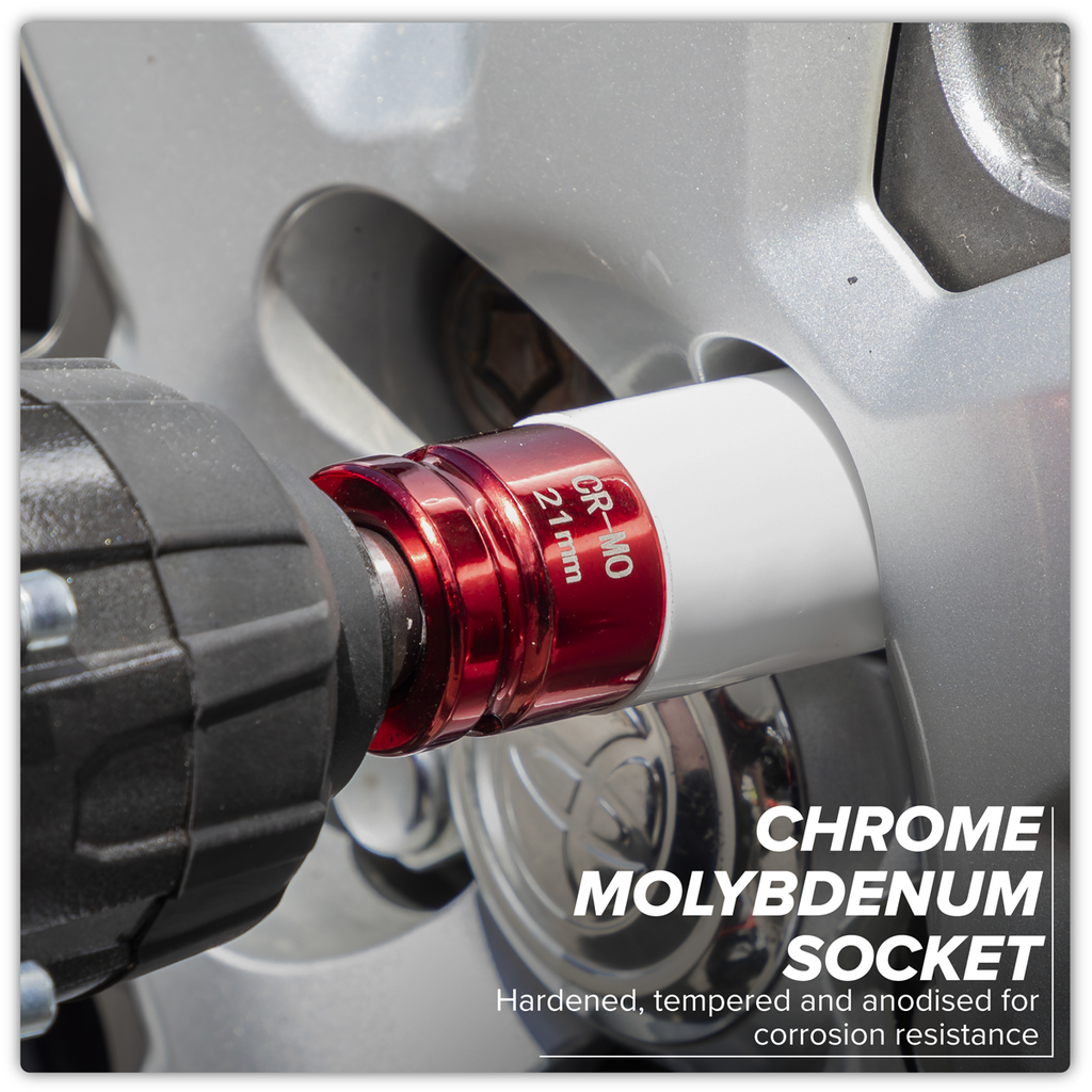 Alloy Wheel Impact Socket 1/2"Sq Drive 21mm SX03021