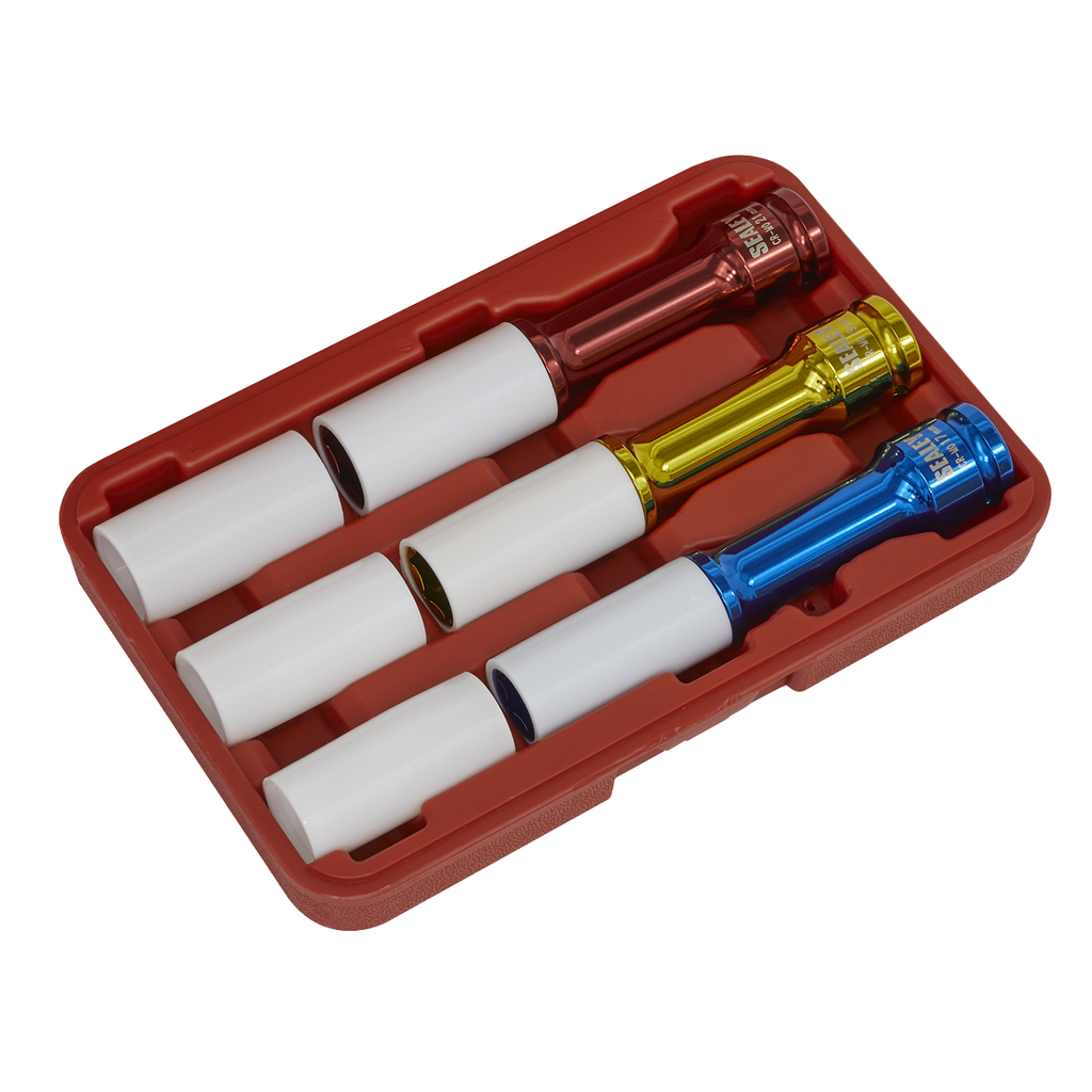Alloy Wheel Impact Socket Set 1/2"Sq Drive 3pc SX031D