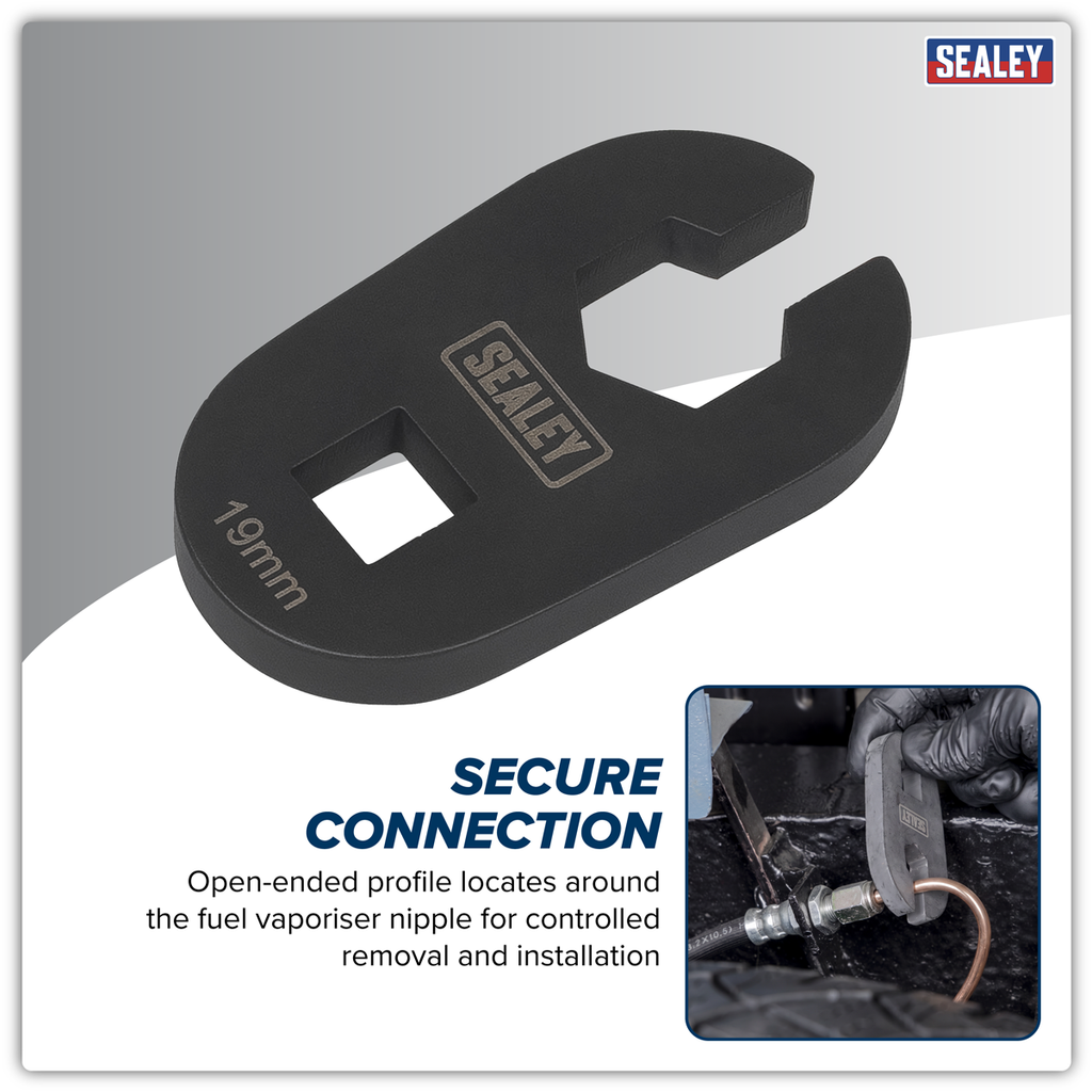 Limited Access Crow's Foot Spanner 1/2"Sq Drive 19mm SX0326