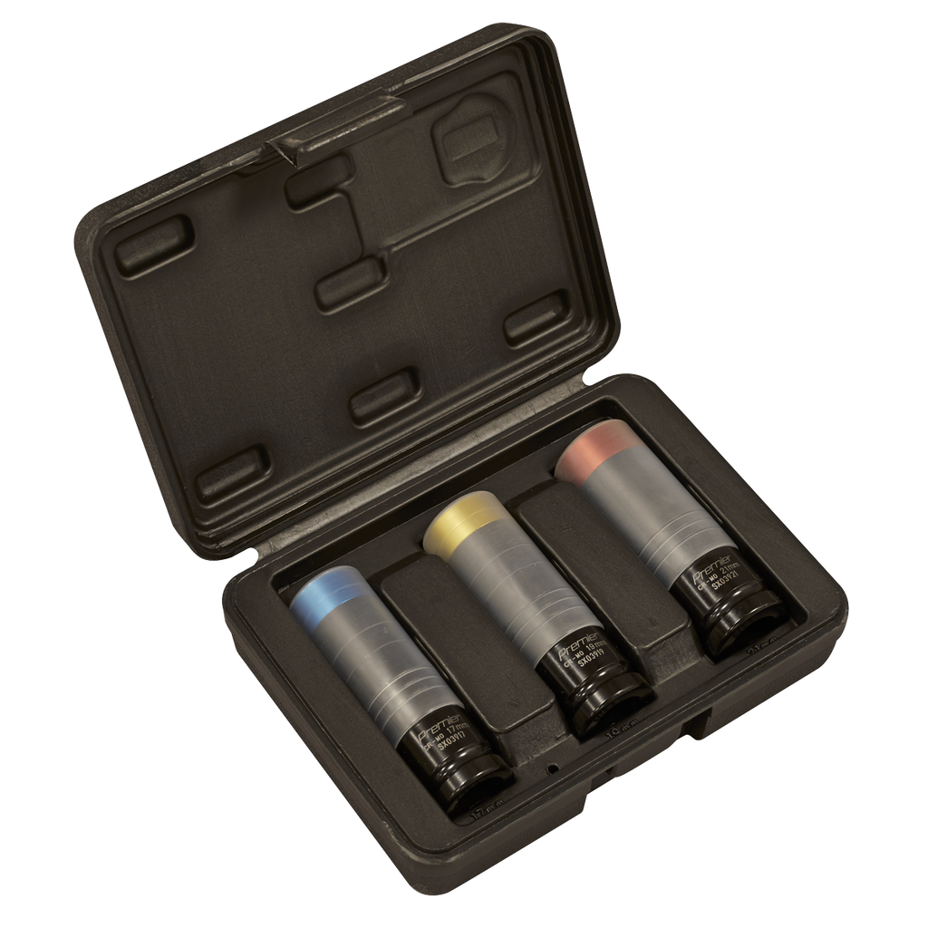 Alloy Wheel Ultra-Power Impact Socket Set 1/2"Sq Drive 3pc SX039