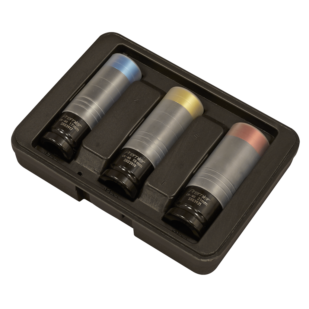 Alloy Wheel Ultra-Power Impact Socket Set 1/2"Sq Drive 3pc SX039
