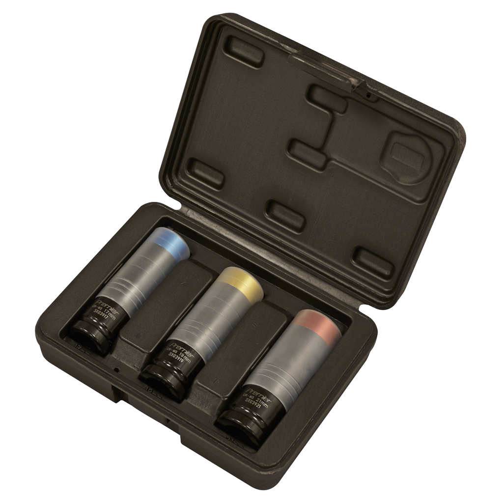 Alloy Wheel Ultra-Power Impact Socket Set 1/2"Sq Drive 3pc SX039