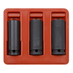 Deep Impact Socket Set 1/2"Sq Drive 3pc SX043
