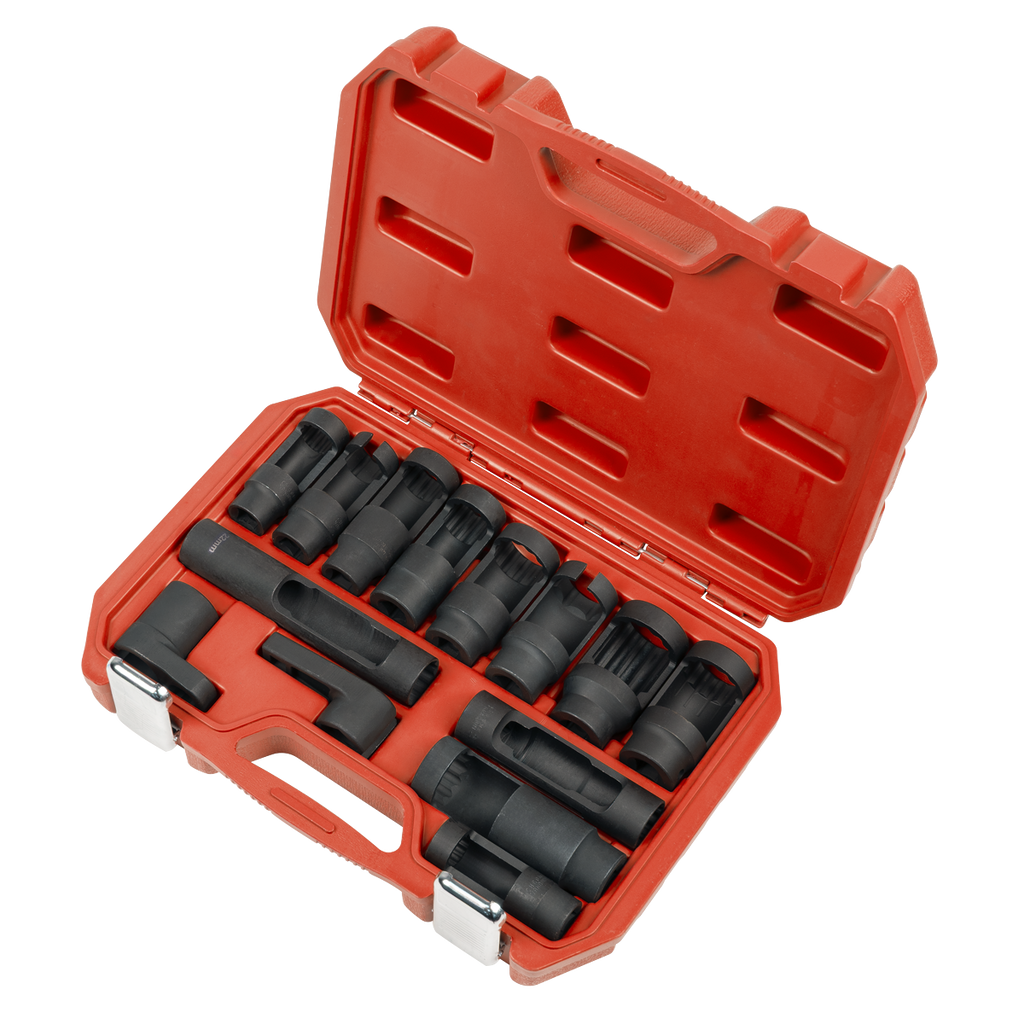 Oxygen & Diesel Injector Window Socket Set 1/2"Sq Drive 14pc SX045