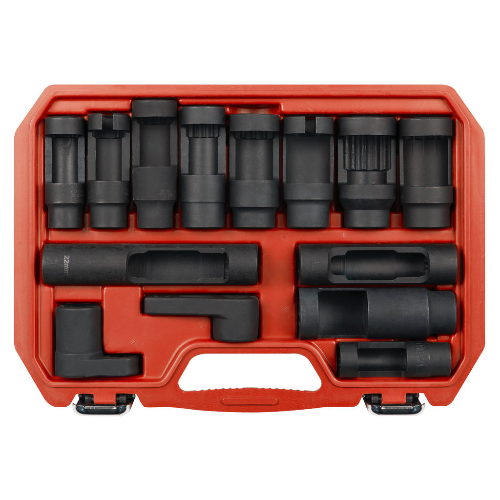 Oxygen & Diesel Injector Window Socket Set 1/2"Sq Drive 14pc SX045
