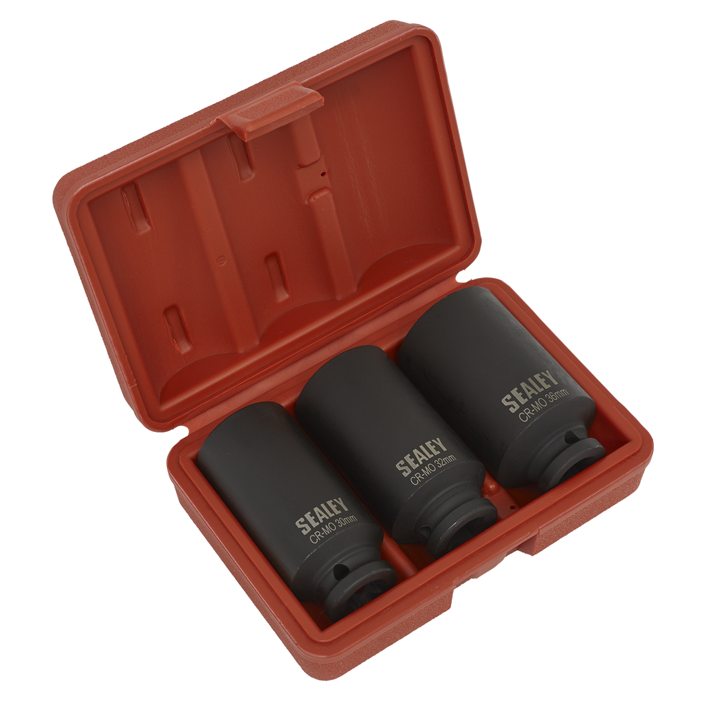 Impact Hub Nut Socket Set 1/2"Sq Drive 12-Point 3pc SX051