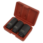 Impact Hub Nut Socket Set 1/2"Sq Drive 12-Point 3pc SX051