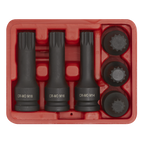 Impact Spline Socket Bit Set 1/2"Sq Drive 6pc SX052