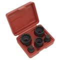 Impact Hub Socket & Socket Bit Set 1/2"Sq Drive 12-Point 5pc SX053