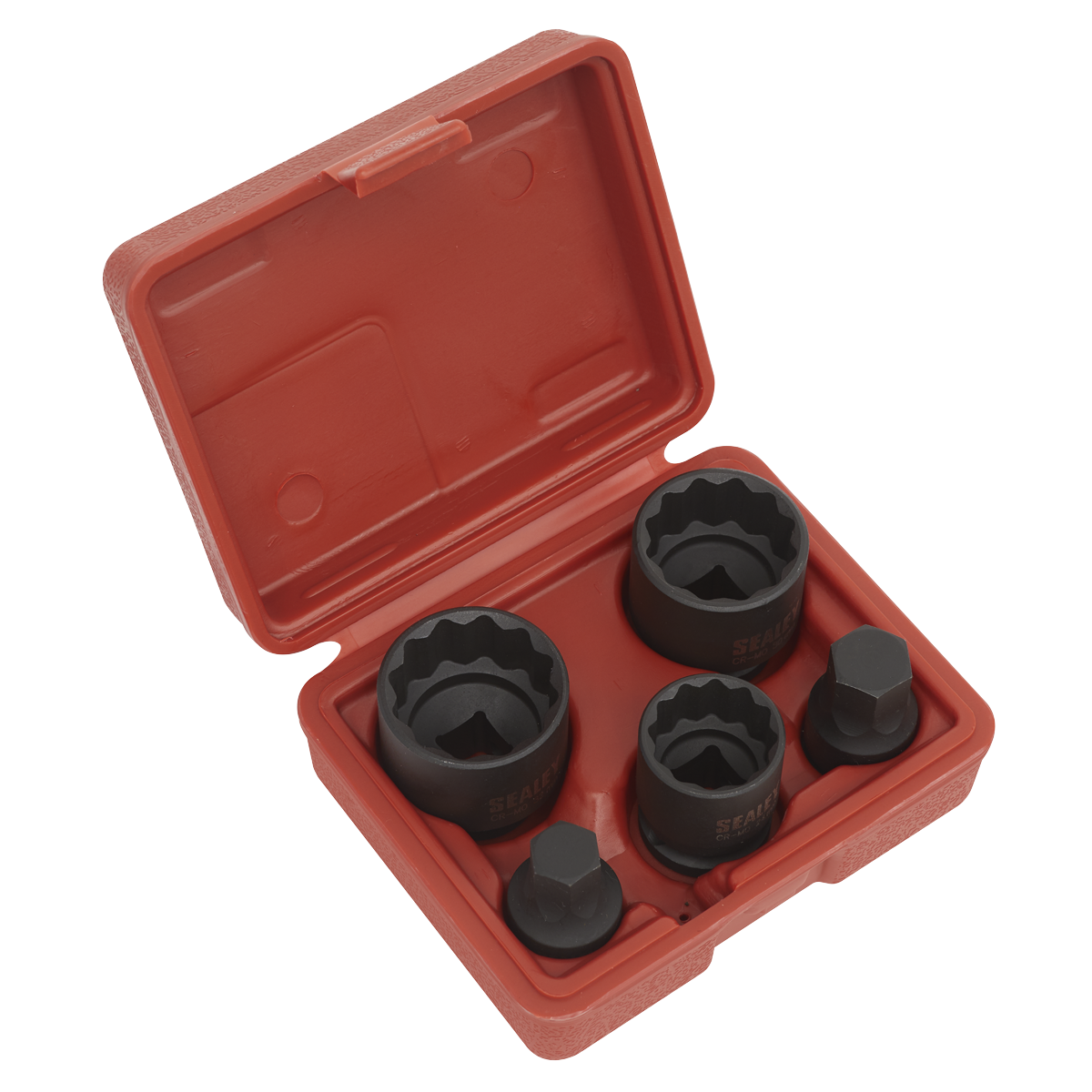 Impact Hub Socket & Socket Bit Set 1/2"Sq Drive 12-Point 5pc SX053