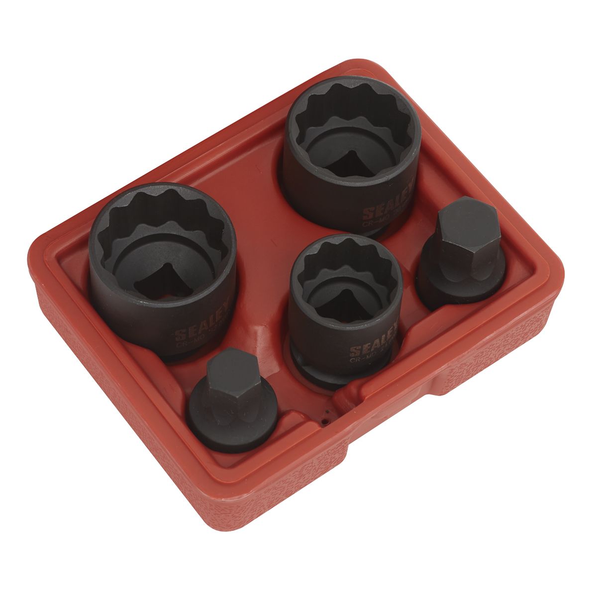 Impact Hub Socket & Socket Bit Set 1/2"Sq Drive 12-Point 5pc SX053