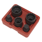 Impact Hub Socket & Socket Bit Set 1/2"Sq Drive 12-Point 5pc SX053