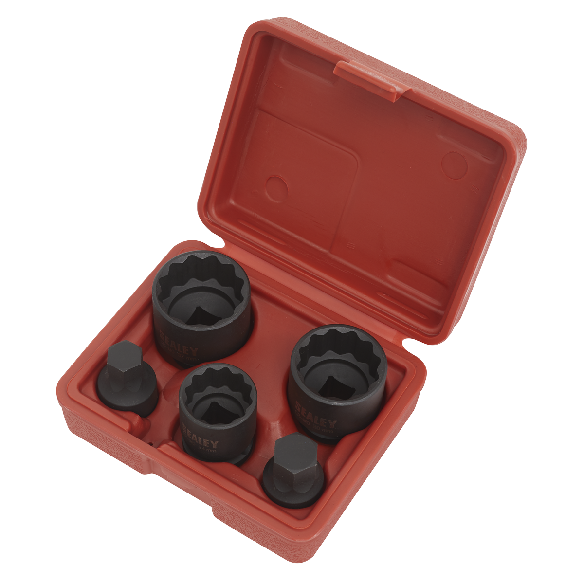 Impact Hub Socket & Socket Bit Set 1/2"Sq Drive 12-Point 5pc SX053