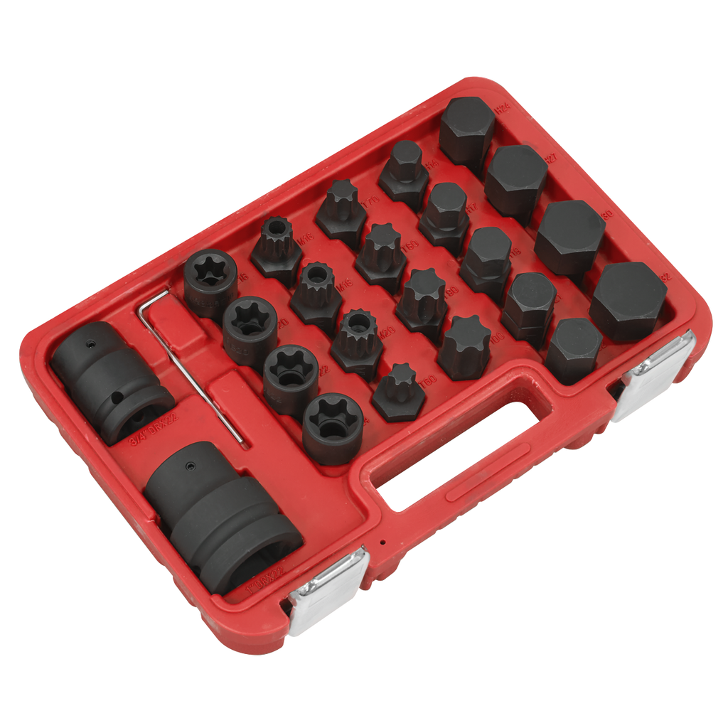 Impact Socket & Bit Set, 3/4"Sq & 1"Sq Drive 23pc SX054