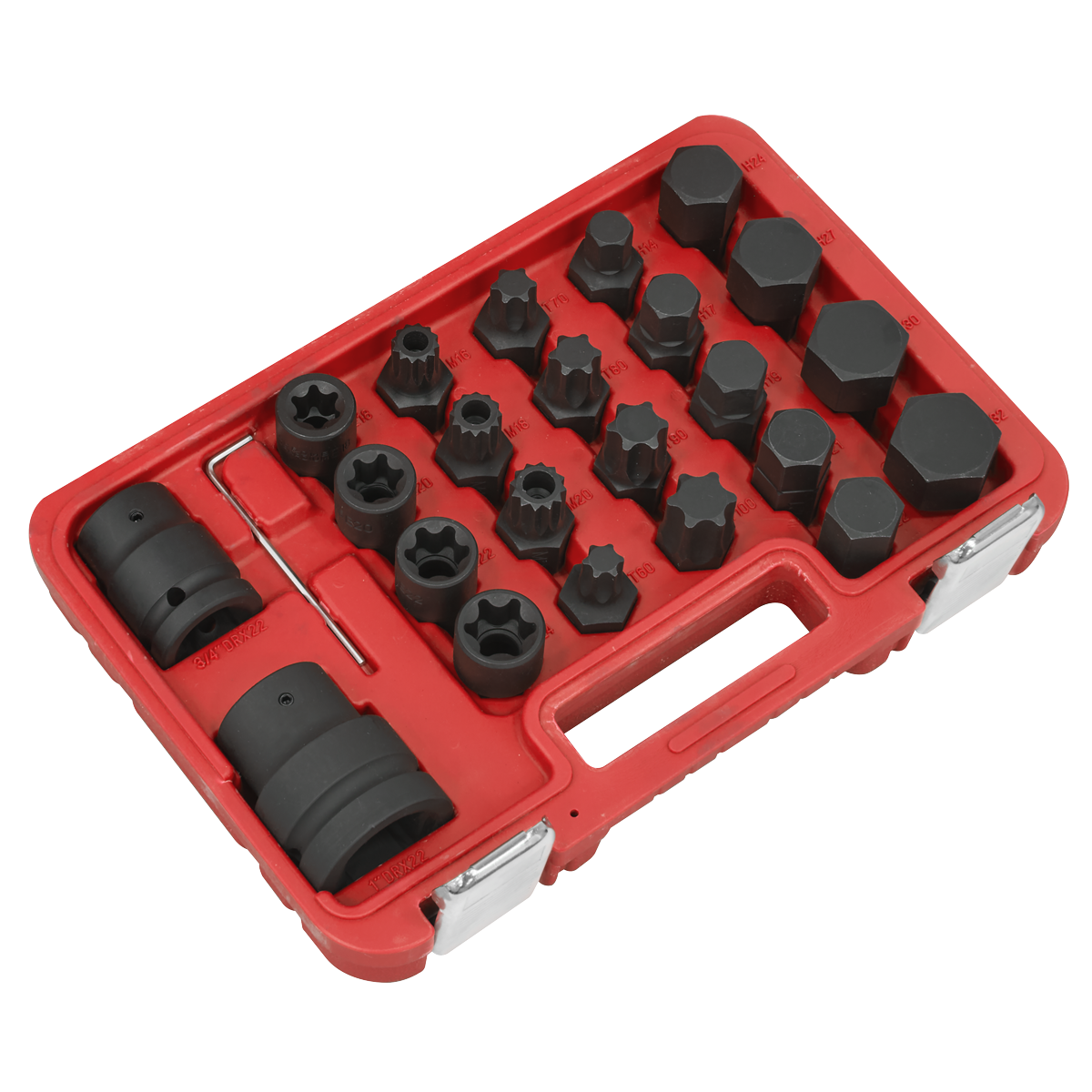 Impact Socket & Bit Set, 3/4"Sq & 1"Sq Drive 23pc SX054