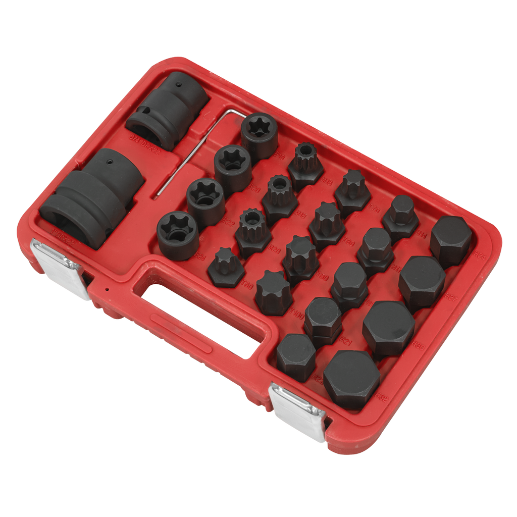 Impact Socket & Bit Set, 3/4"Sq & 1"Sq Drive 23pc SX054