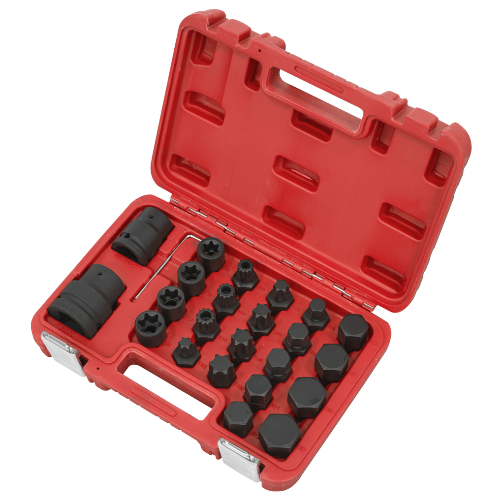 Impact Socket & Bit Set, 3/4"Sq & 1"Sq Drive 23pc SX054