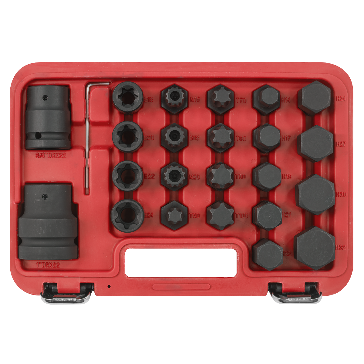 Impact Socket & Bit Set, 3/4"Sq & 1"Sq Drive 23pc SX054