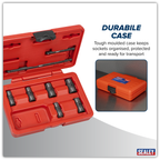 Flip Socket Set 1/4"Sq Drive 12-Point 8pc SX08
