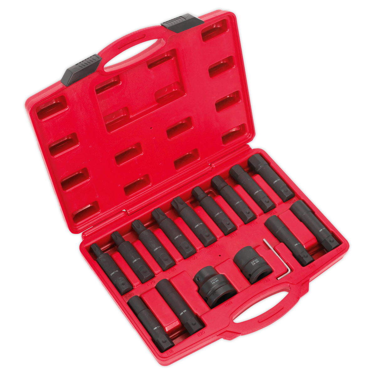 Impact Hex, TRX-Star* & TRX-Star* Female Socket Bit Set 3/4" & 1"Sq Drive 16pc SX098