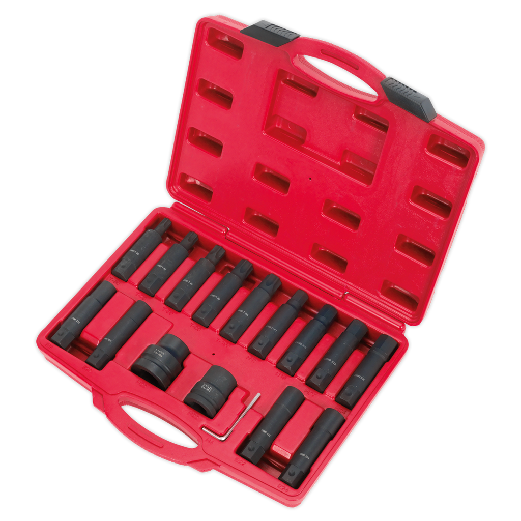 Impact Hex, TRX-Star* & TRX-Star* Female Socket Bit Set 3/4" & 1"Sq Drive 16pc SX098