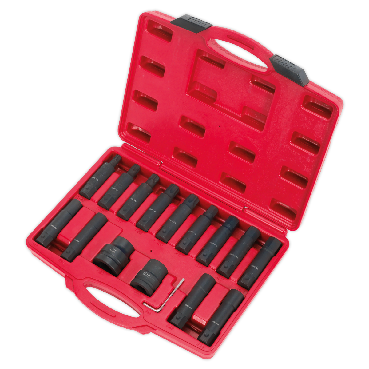 Impact Hex, TRX-Star* & TRX-Star* Female Socket Bit Set 3/4" & 1"Sq Drive 16pc SX098