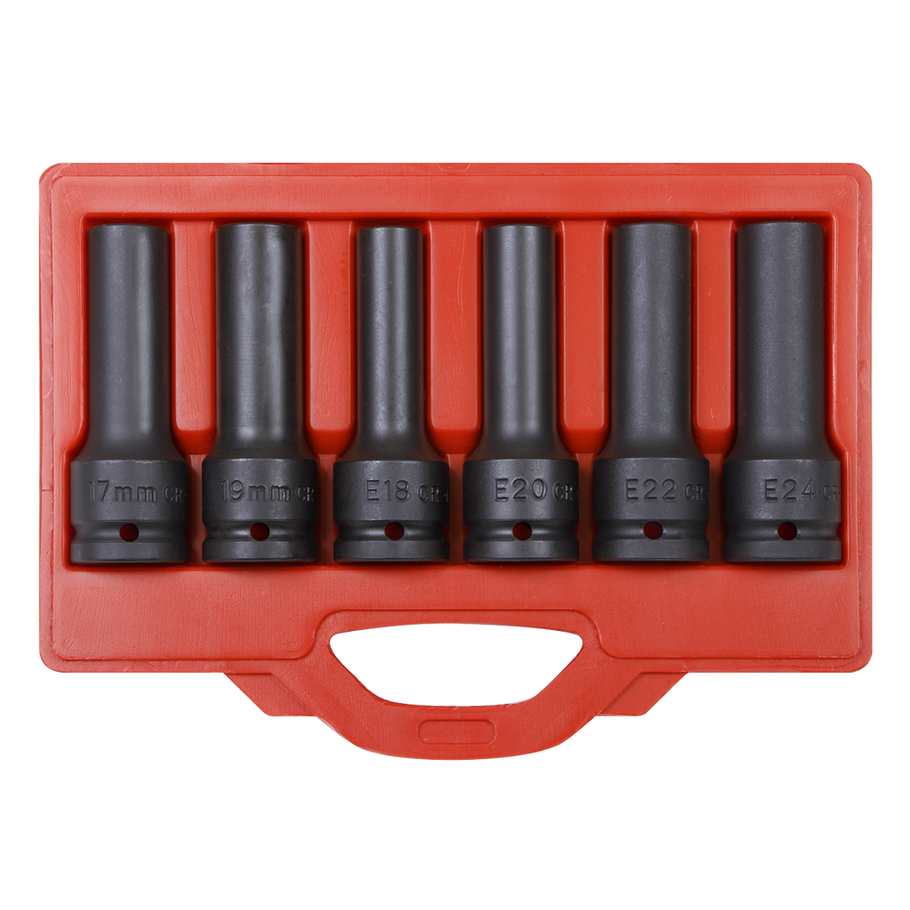 Impact & TRX-Star* Female Deep Socket Set 3/4"Sq Drive 12-Point 6pc SX099