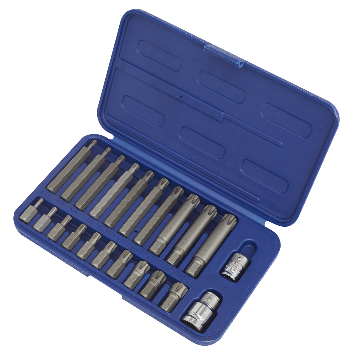 Ribe Bit Set 3/8" & 1/2"Sq Drive 22pc SX105