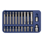 Ribe Bit Set 3/8" & 1/2"Sq Drive 22pc SX105