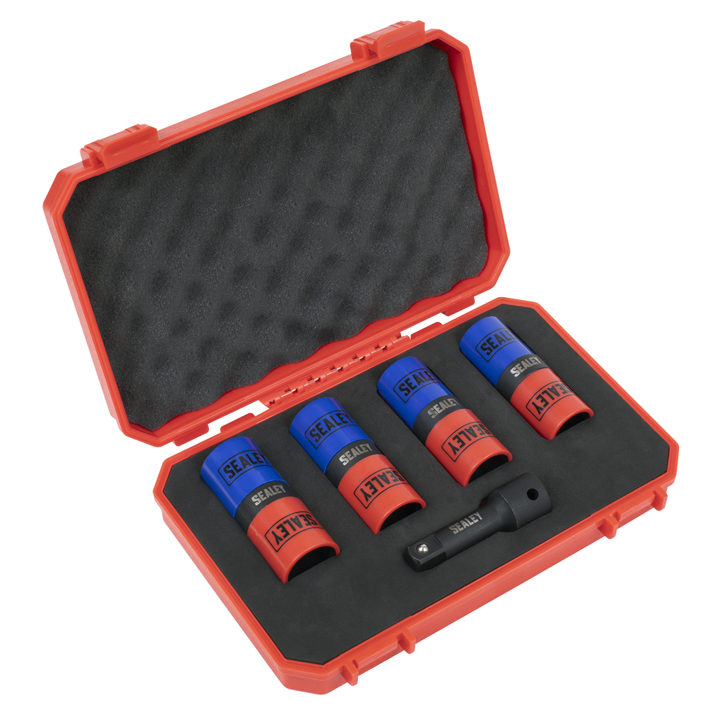 Double Ended Alloy Wheel Impact Socket Set 1/2"Sq Drive 5pc SX1820S