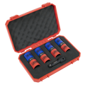 Double Ended Alloy Wheel Impact Socket Set 1/2"Sq Drive 5pc SX1820S