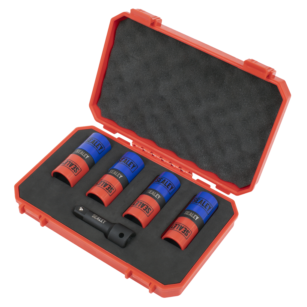 Double Ended Alloy Wheel Impact Socket Set 1/2"Sq Drive 5pc SX1820S