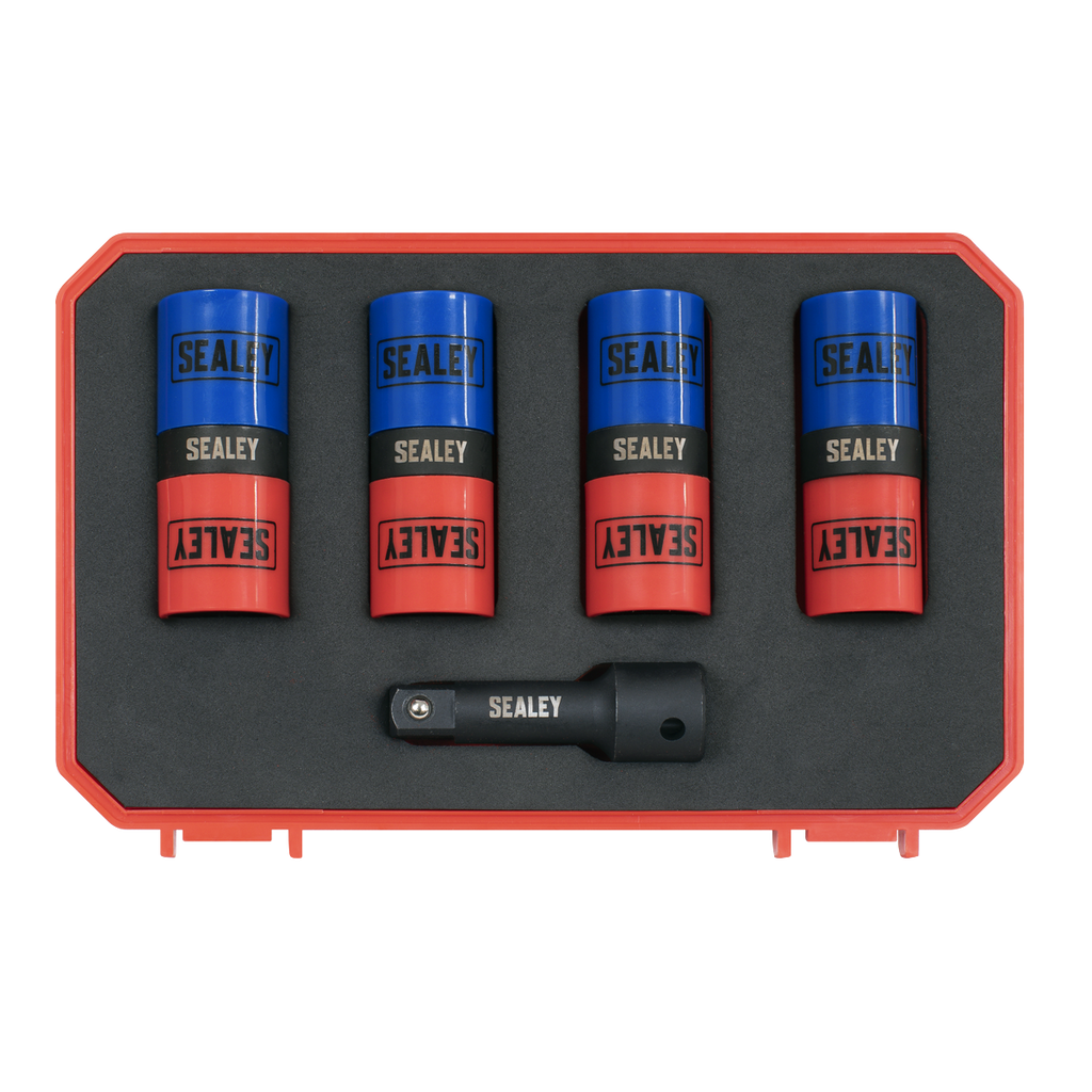 Double Ended Alloy Wheel Impact Socket Set 1/2"Sq Drive 5pc SX1820S