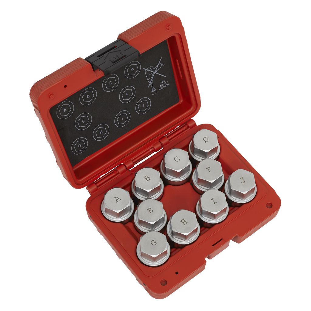 Locking Wheel Nut Key Set for Land Rover 10pc SX222