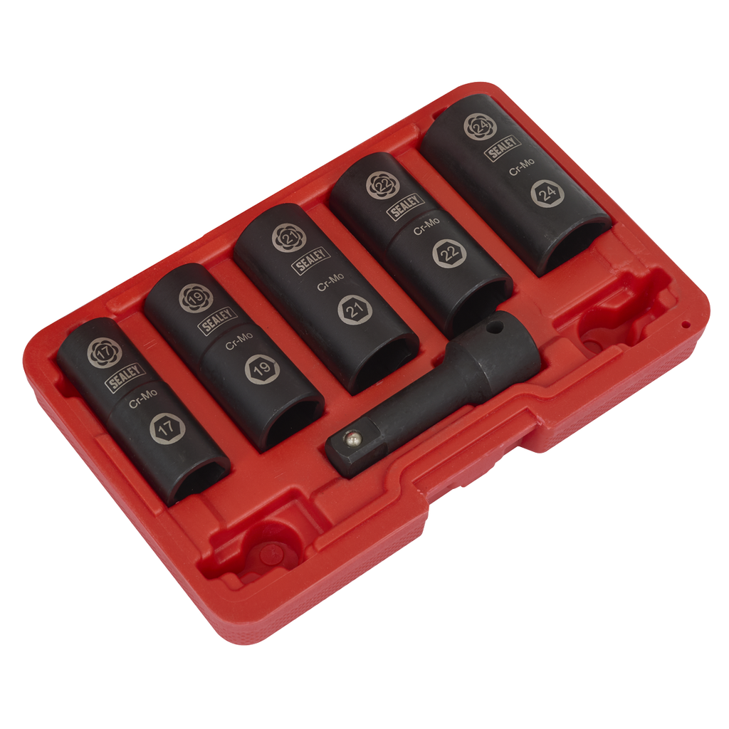 Impact Wheel Nut/Removal Flip Socket Set 1/2"Sq Drive 6pc SX271